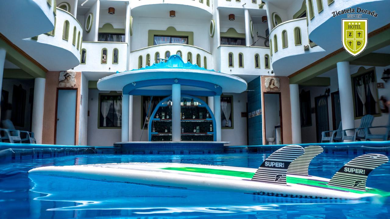 Hotel Zicatela Dorada プエルト・エスコンディード エクステリア 写真